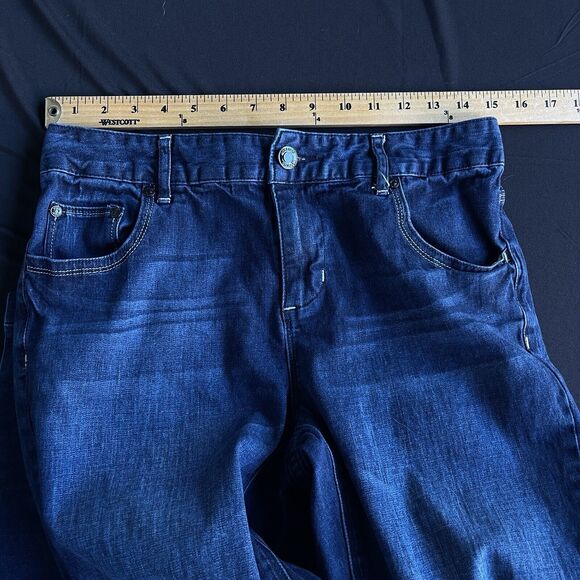 Mossimo Flare Jeans Womens Size 8 Premium Denim Blue Y2K Double Loop - Picture 7 of 11